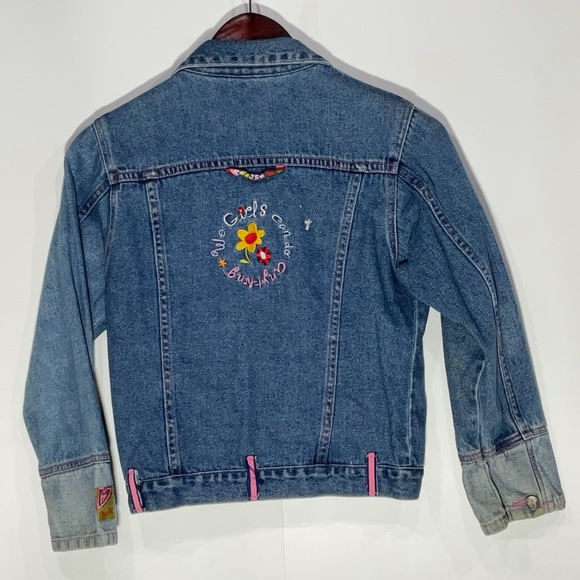 Barbie Jacket, Vintage Denim, “Girls Can Do Anything” Embroidery, Size 12 - Picture 11 of 16